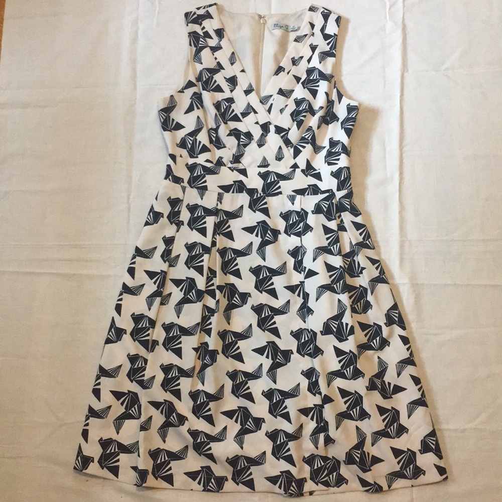NWOT Paper Crane Patterned Dress